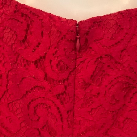 Designer Adrianna Papell Red Lace Dress Women’s 8 NEW NWT special occasion - Picture 9 of 12